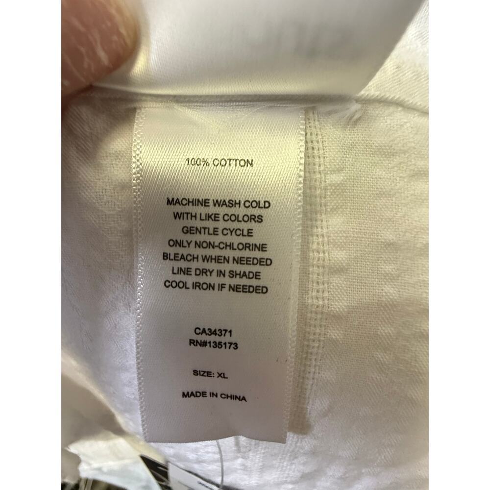 Wearabouts nwt white button up shirtdress 100% cotton womens xl - Picture 8 of 9